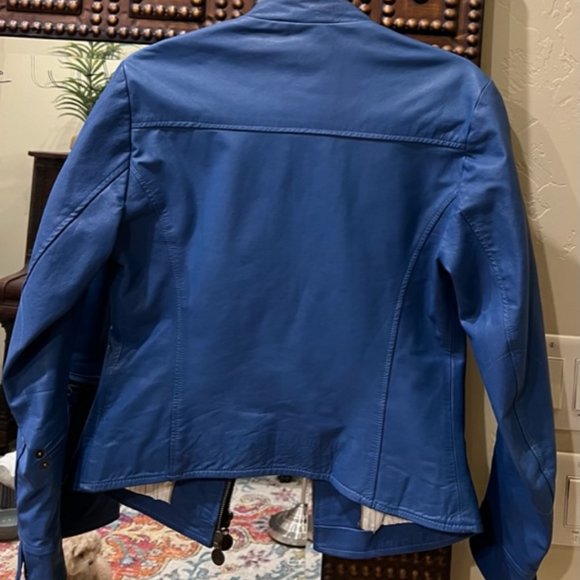 LA MARTINA ARGENTINA CUSTOM MADE BLUE LEATHER JACKET - Picture 7 of 12